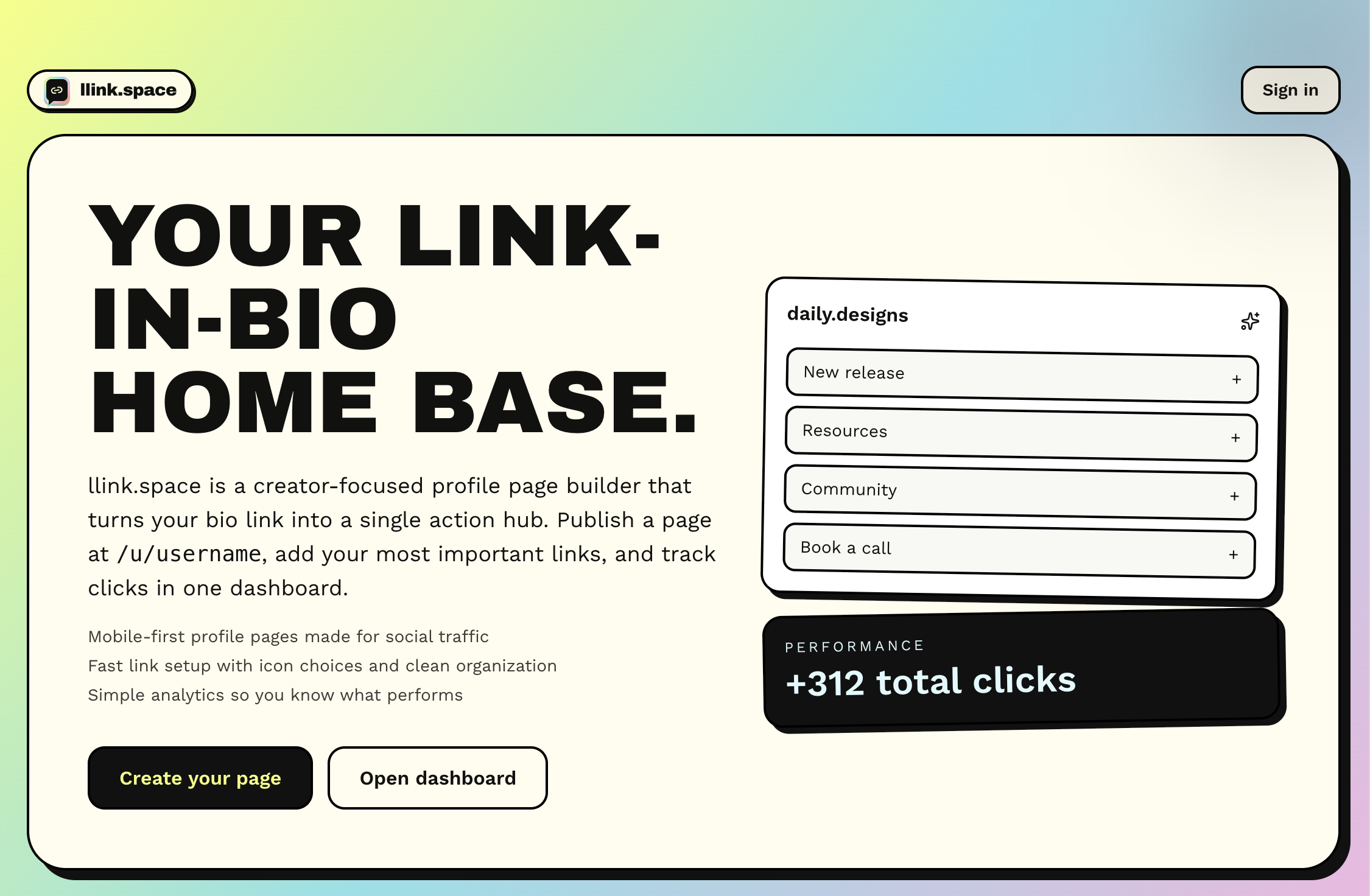 Launching llink.space as my link-in-bio home base